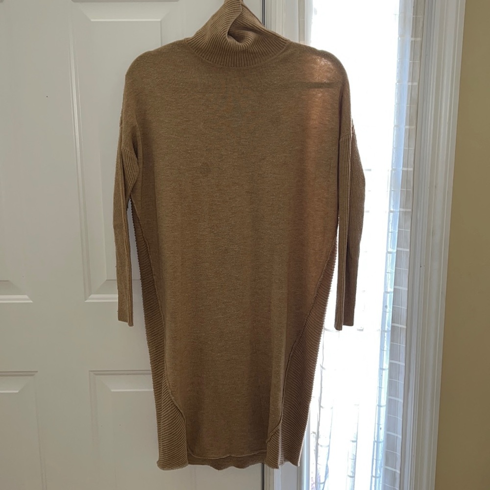 ASOS tan turtle neck sweater dress